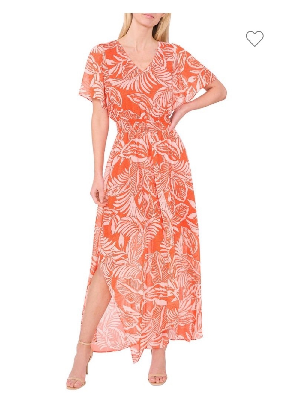 CeCe Orange High-Low Maxi Dress